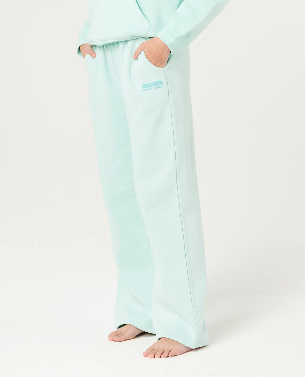 Surf Puff Wide Leg Track Pant Blue