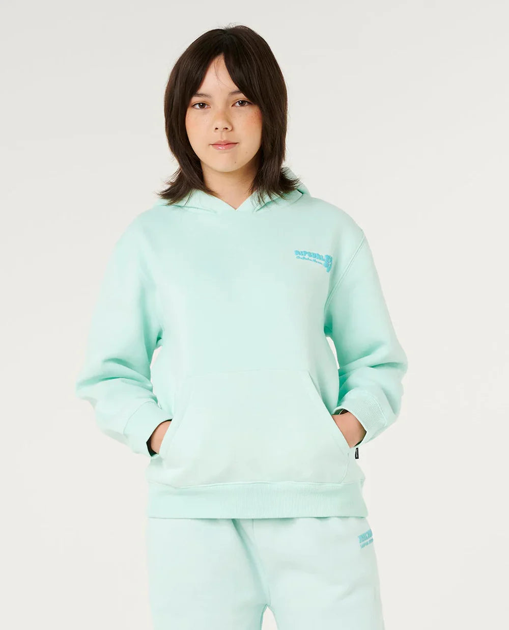 Kids Hibiscus Heat Logo Hood