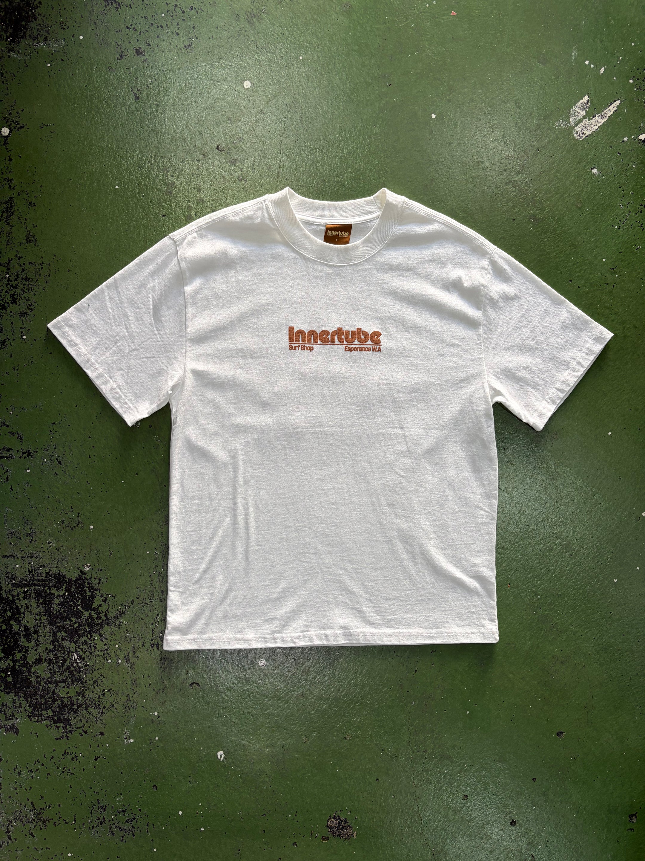 Innertube Puff Tee White/ Brown