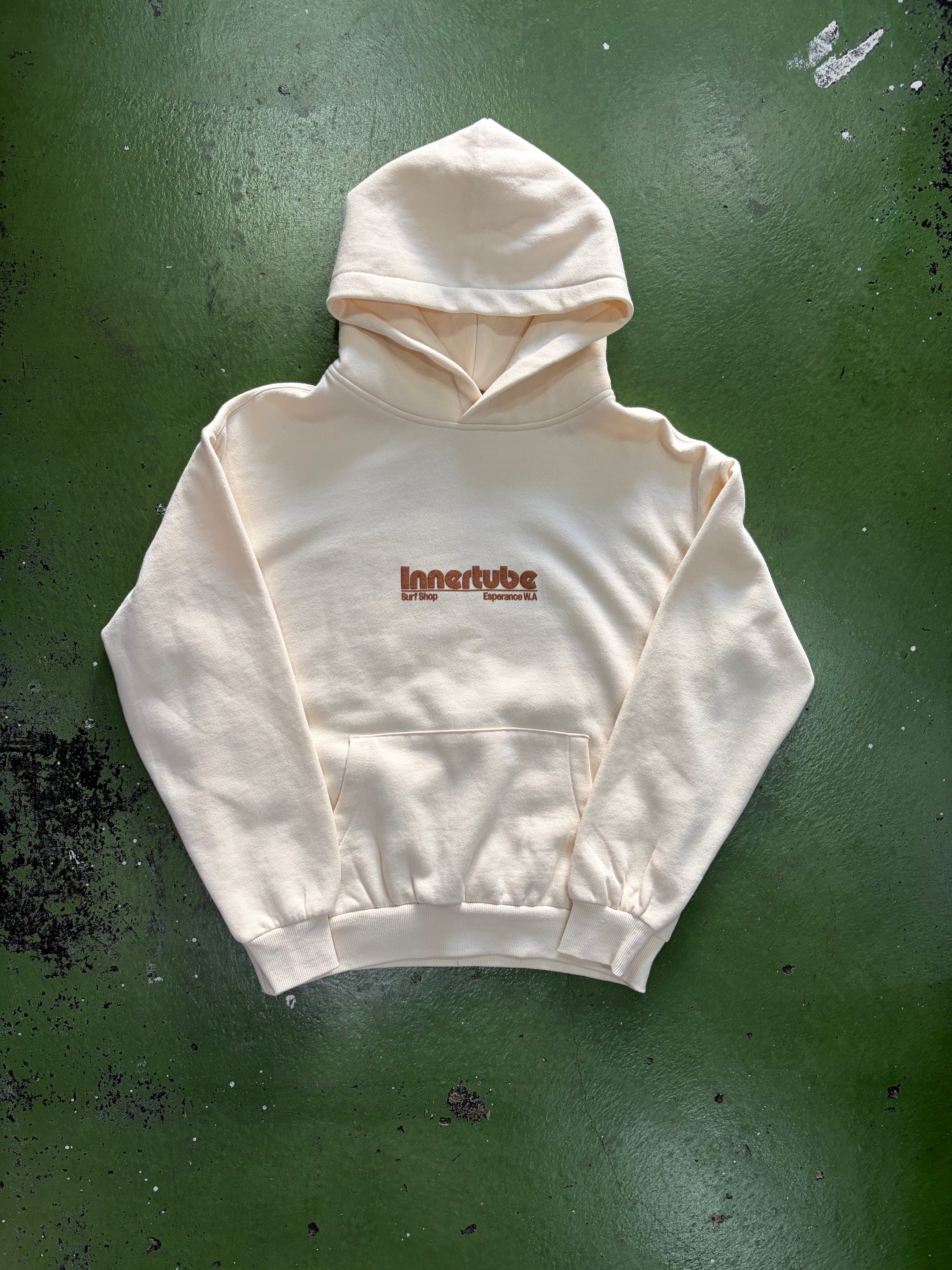 Ladies Puff Box Hood Ecru/ Brown