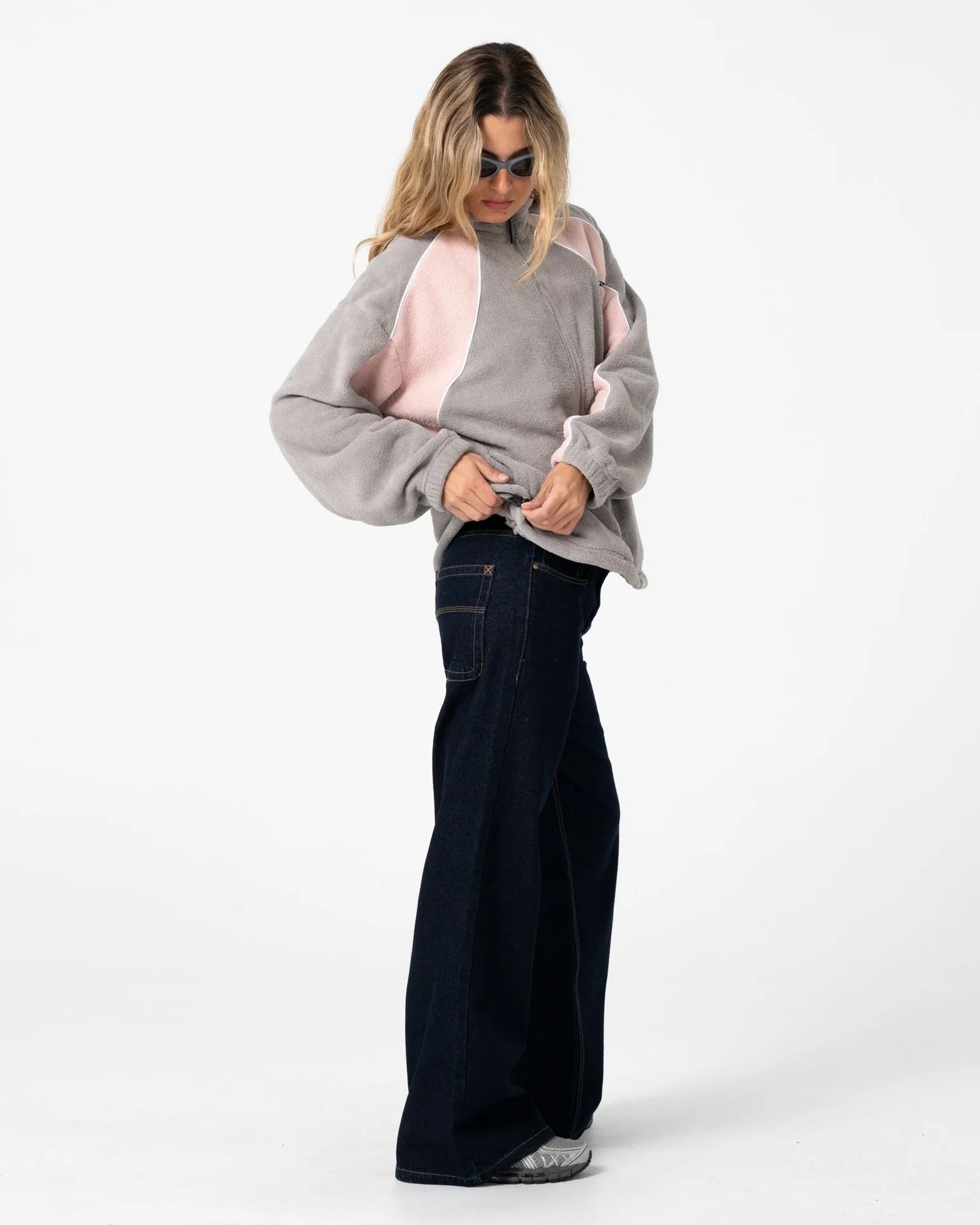 Two Tides Zip Through Sherpa Fleece Pink